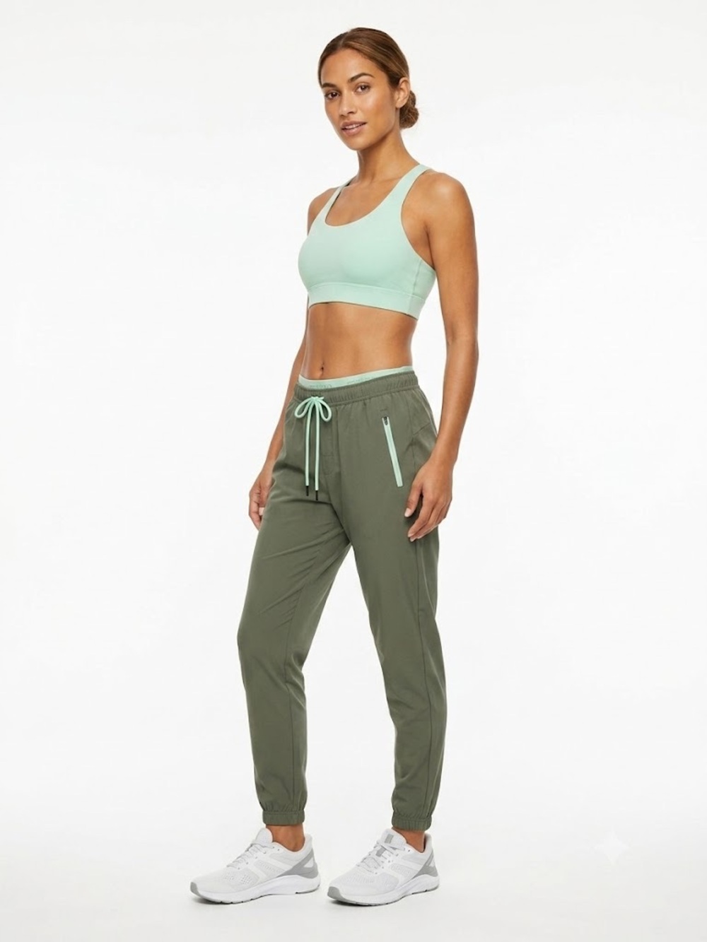 Motion Women’s Olive Active Jogger Pants - Lightweight Performance